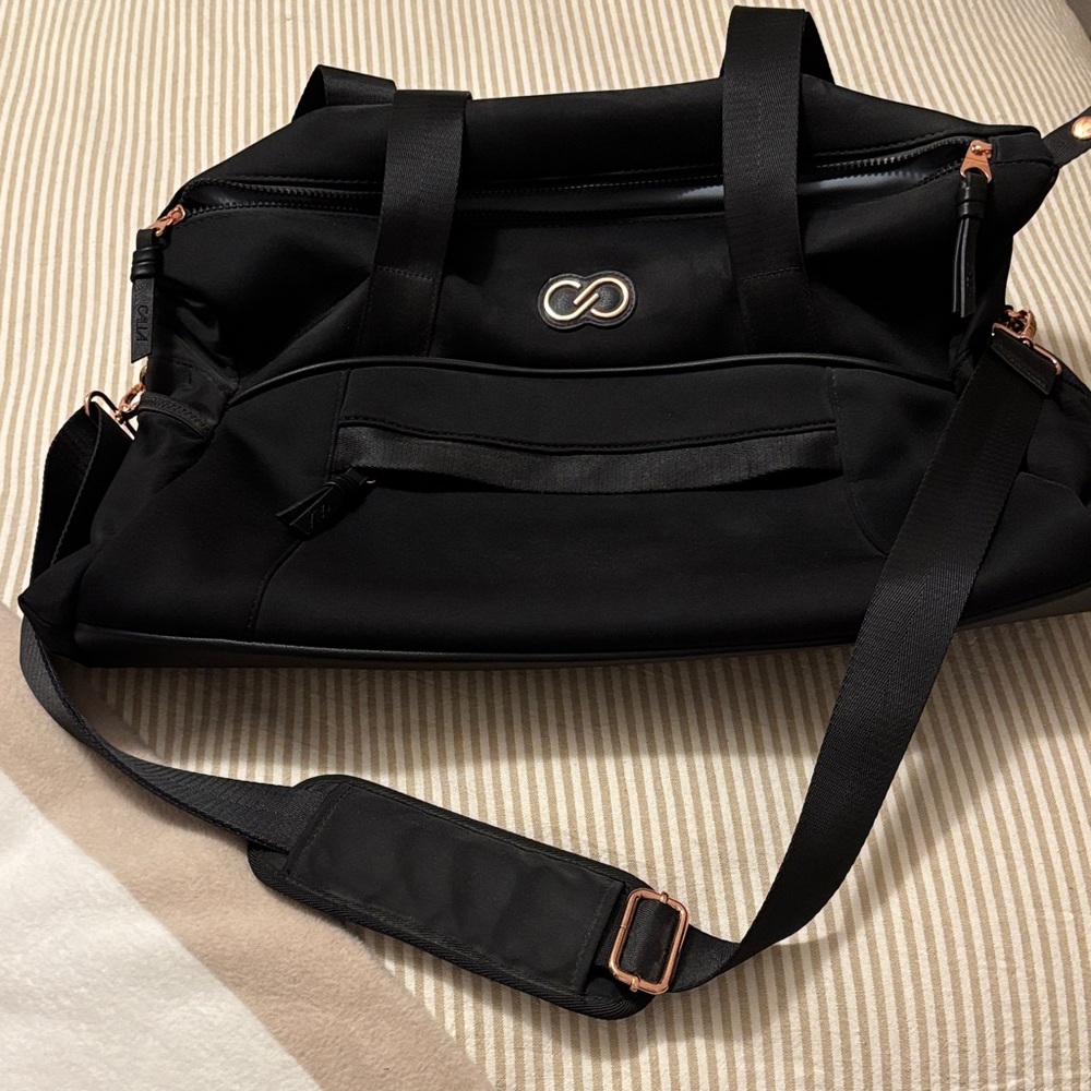 CALIA by Carrie Underwood Black Travel Bag with Rose Gold Accents